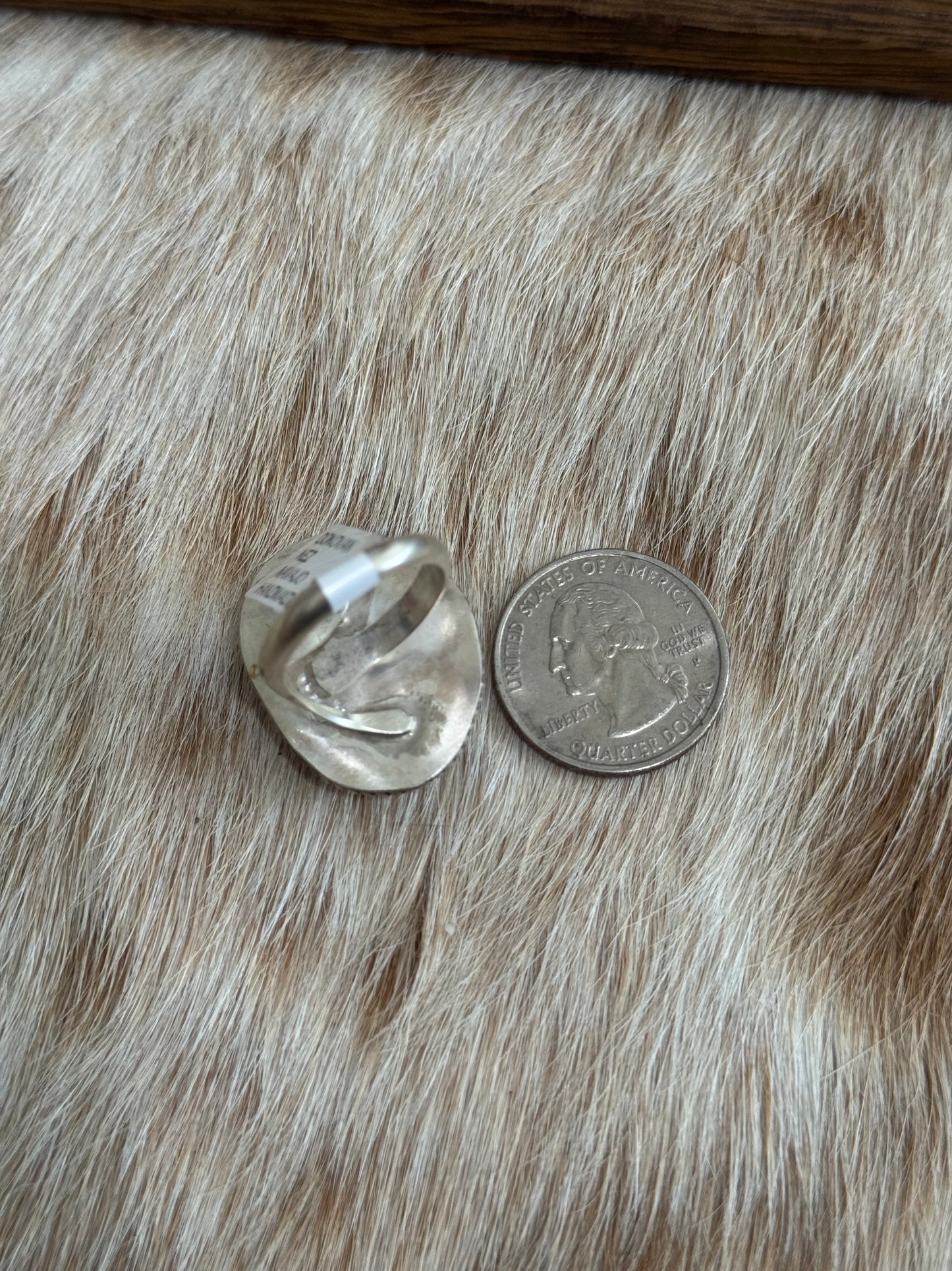 White Buffalo Adjustable Ring