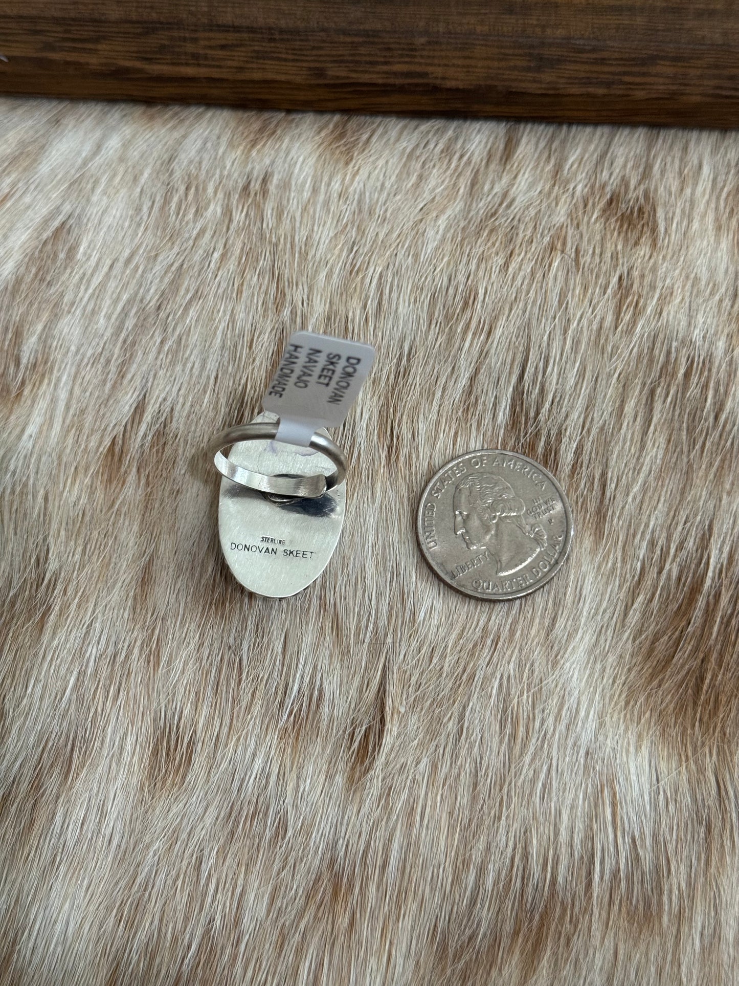 White Buffalo Adjustable Ring