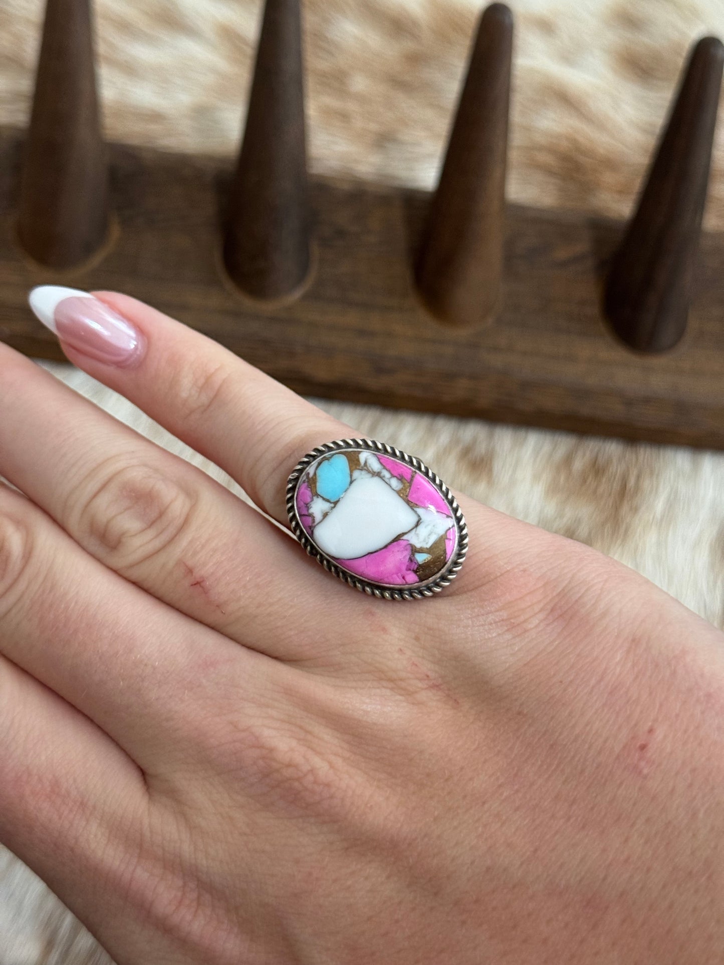 Cotton Candy Adjustable Ring