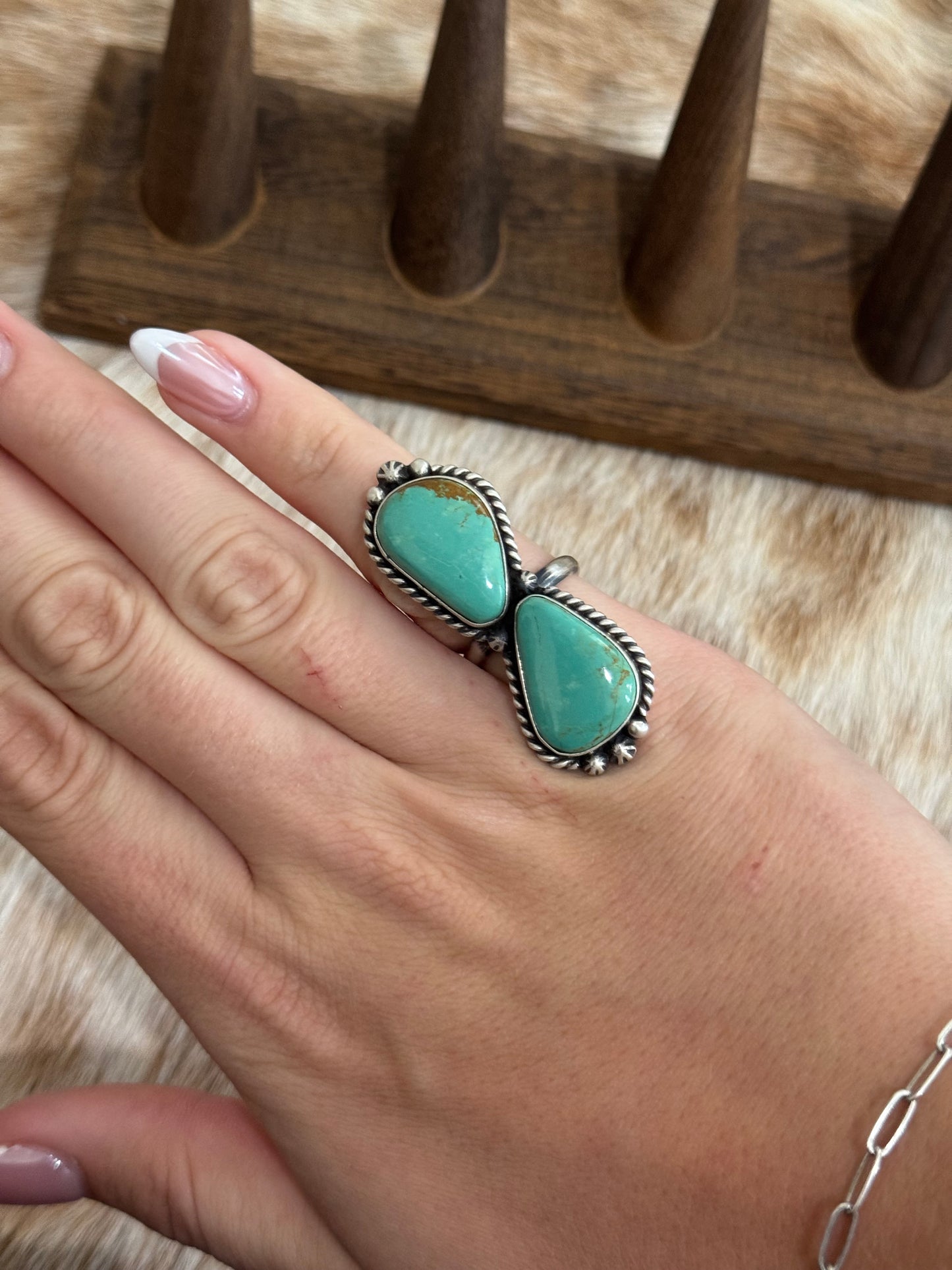 Kingman Turquoise Adjustable Ring