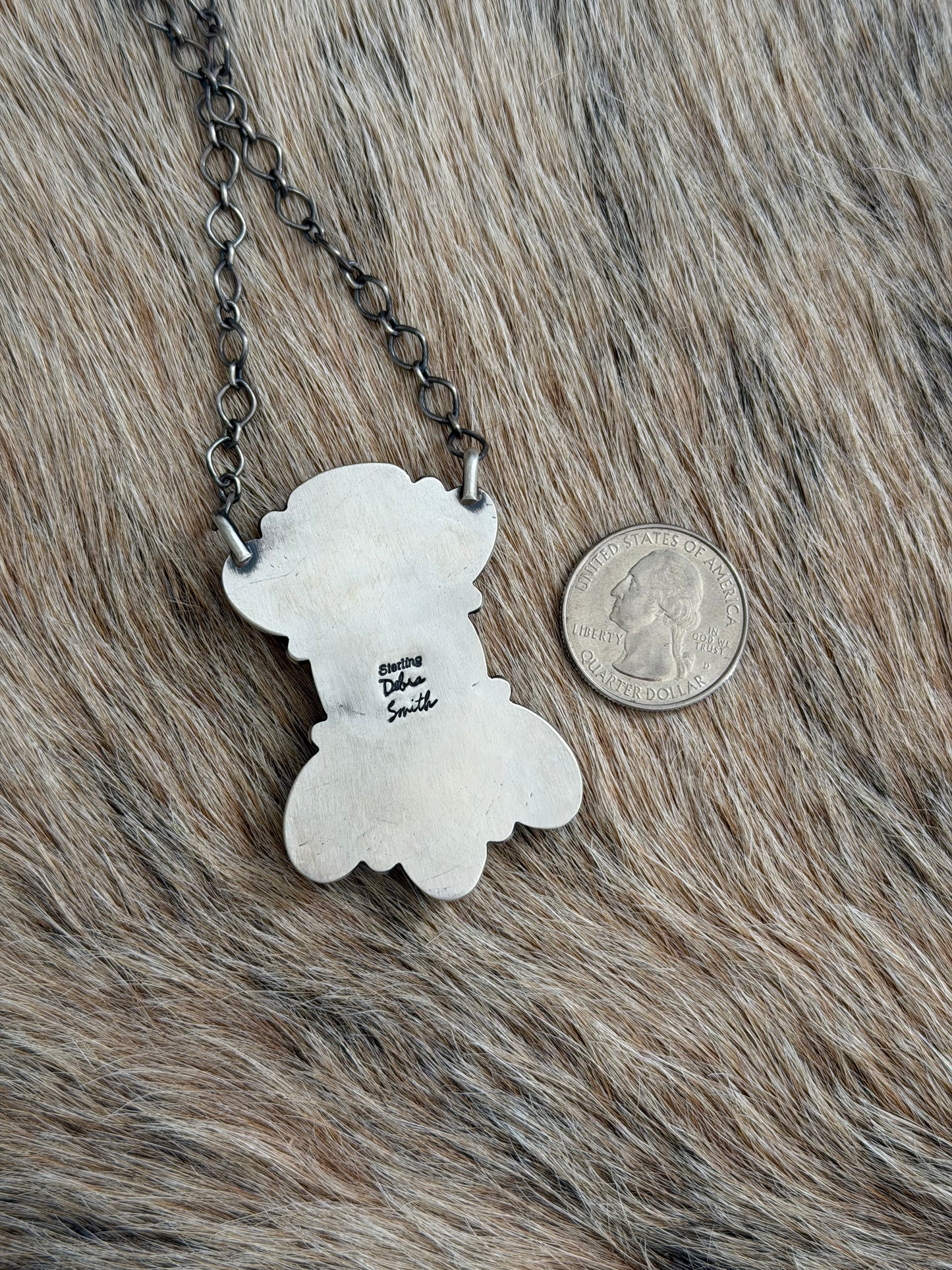 Turquoise Mercury Dime Cluster Necklace