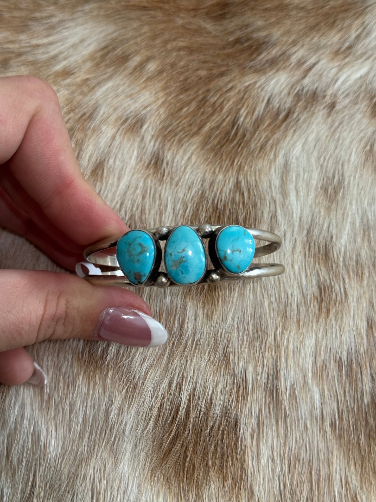 Kingman Turquoise Cluster Cuff