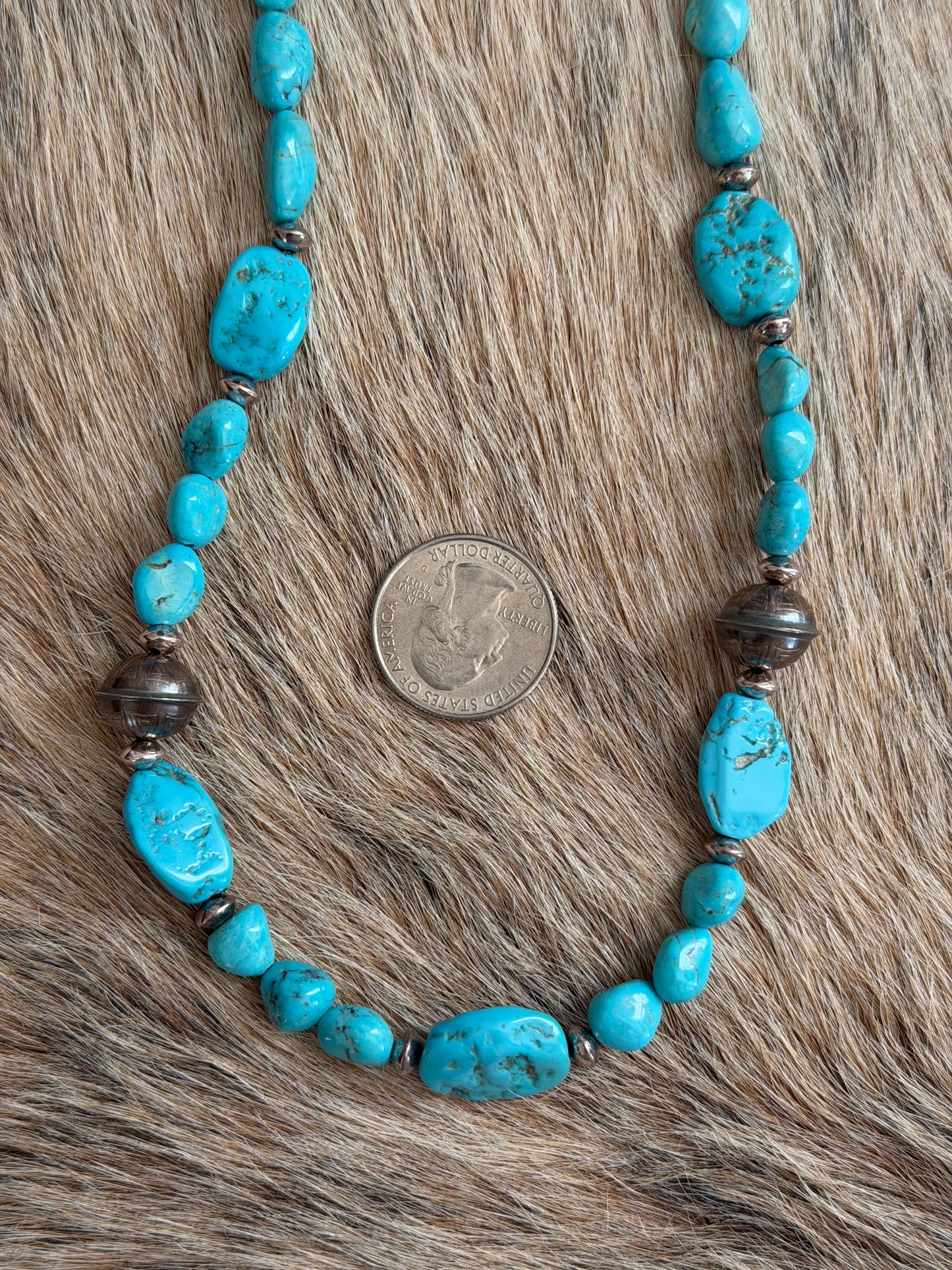 Pre-Loved 22" Turquoise Necklace