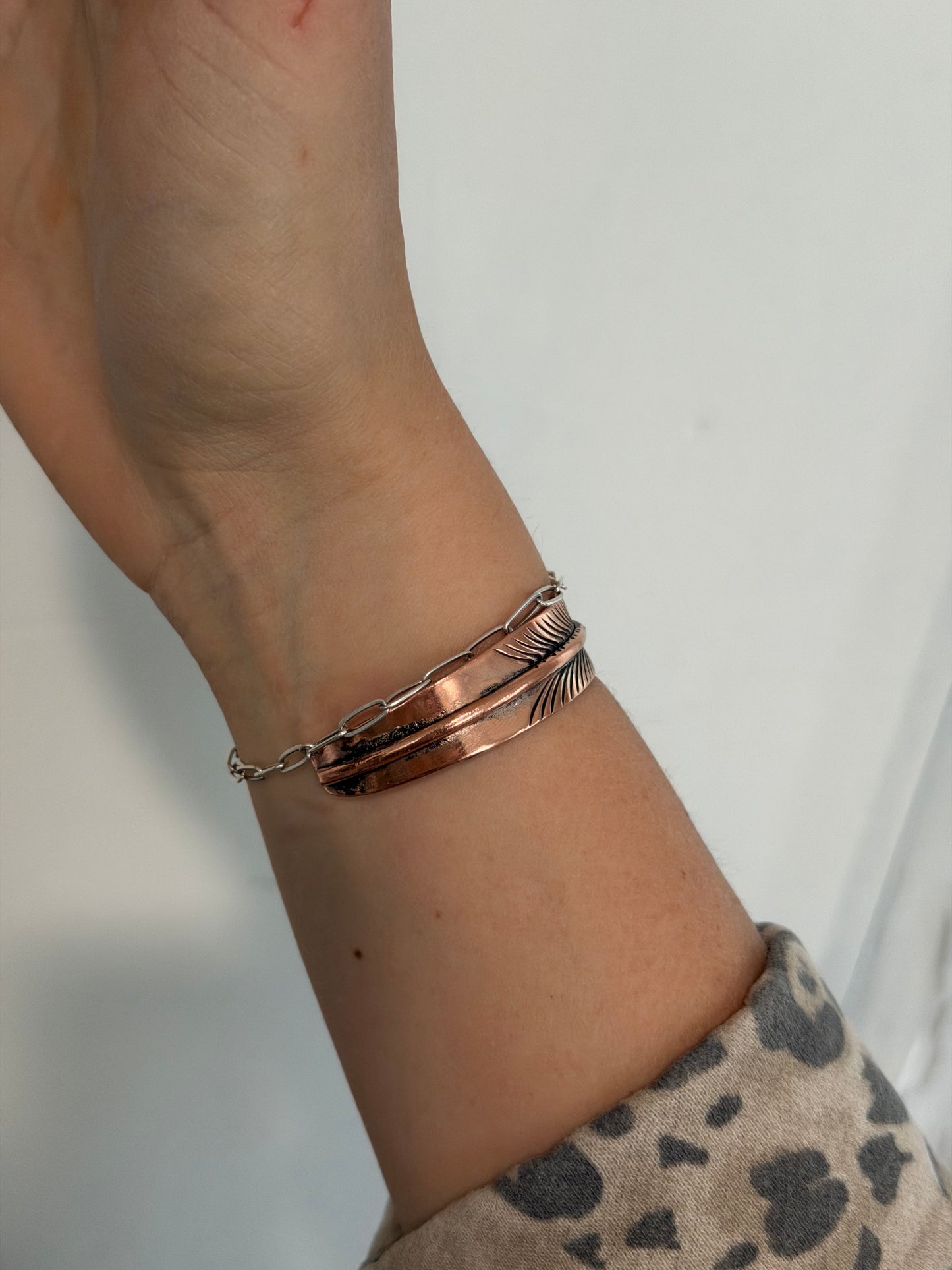 Feather Copper Cuff