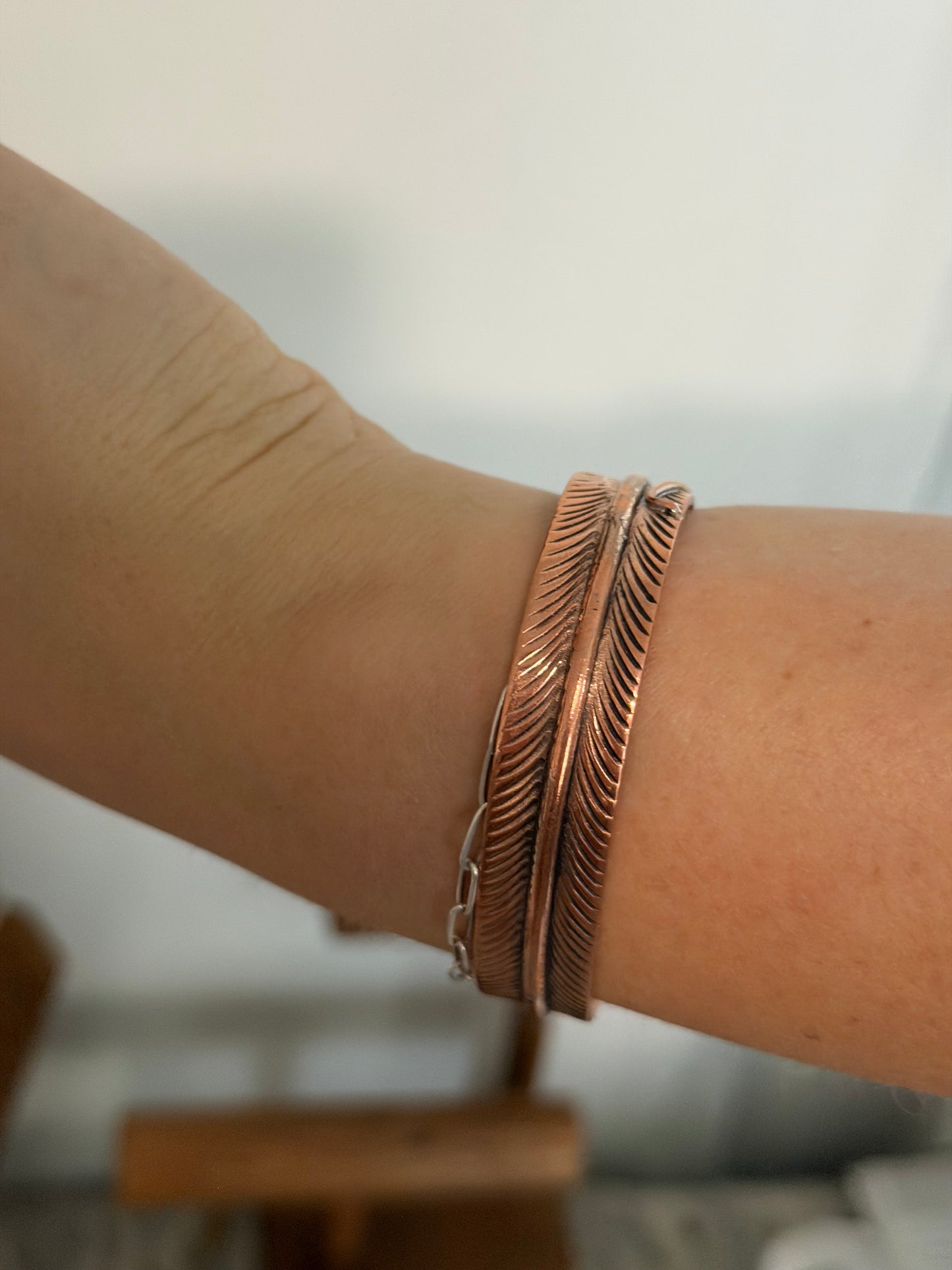 Feather Copper Cuff