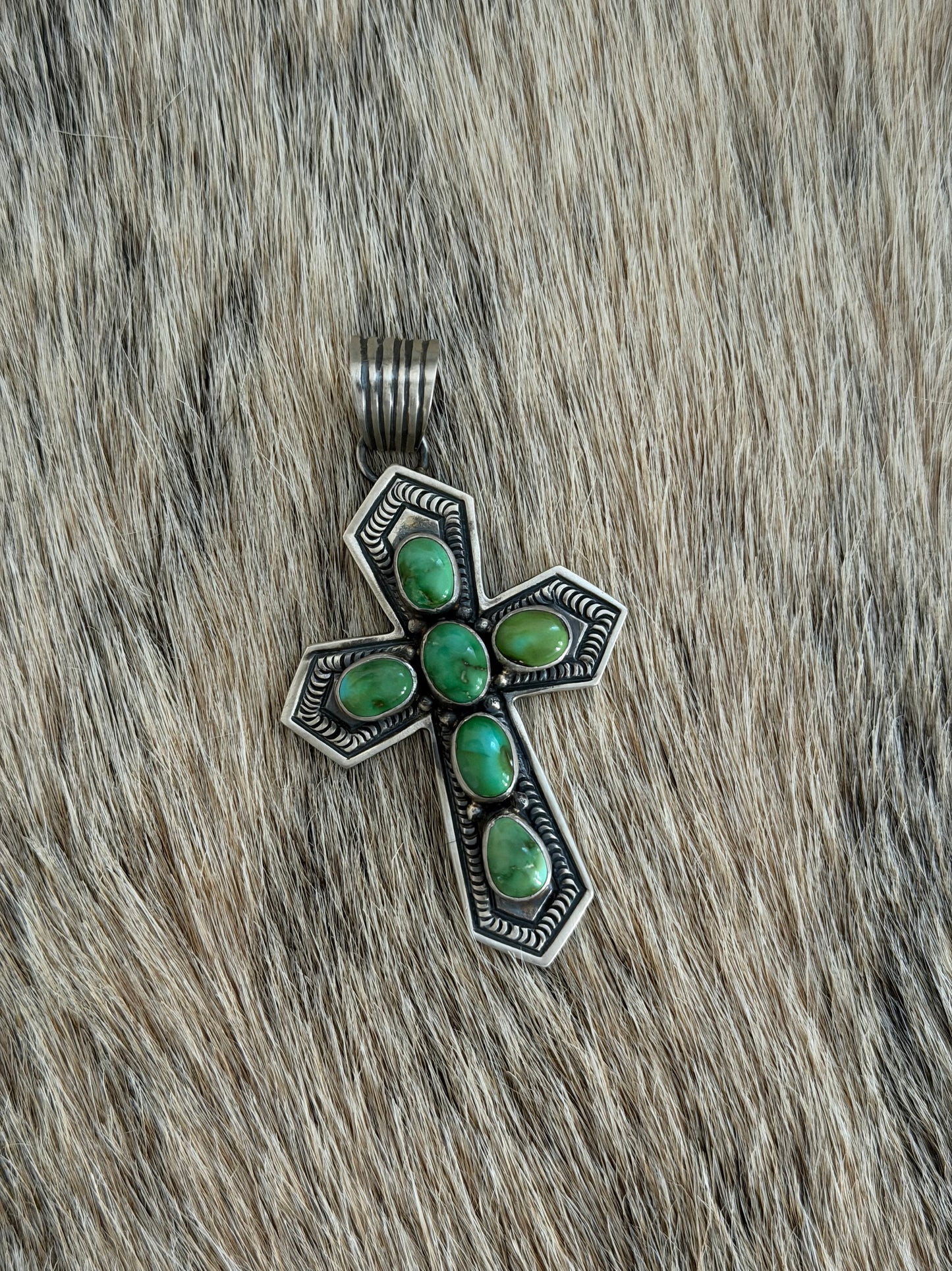 Sonoran Gold Turquoise Cross Pendant