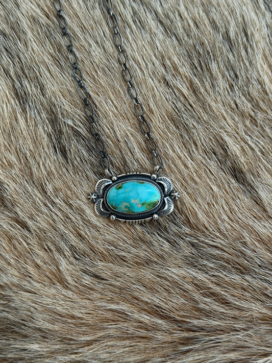 Sonoran Gold Turquoise Bar Necklace