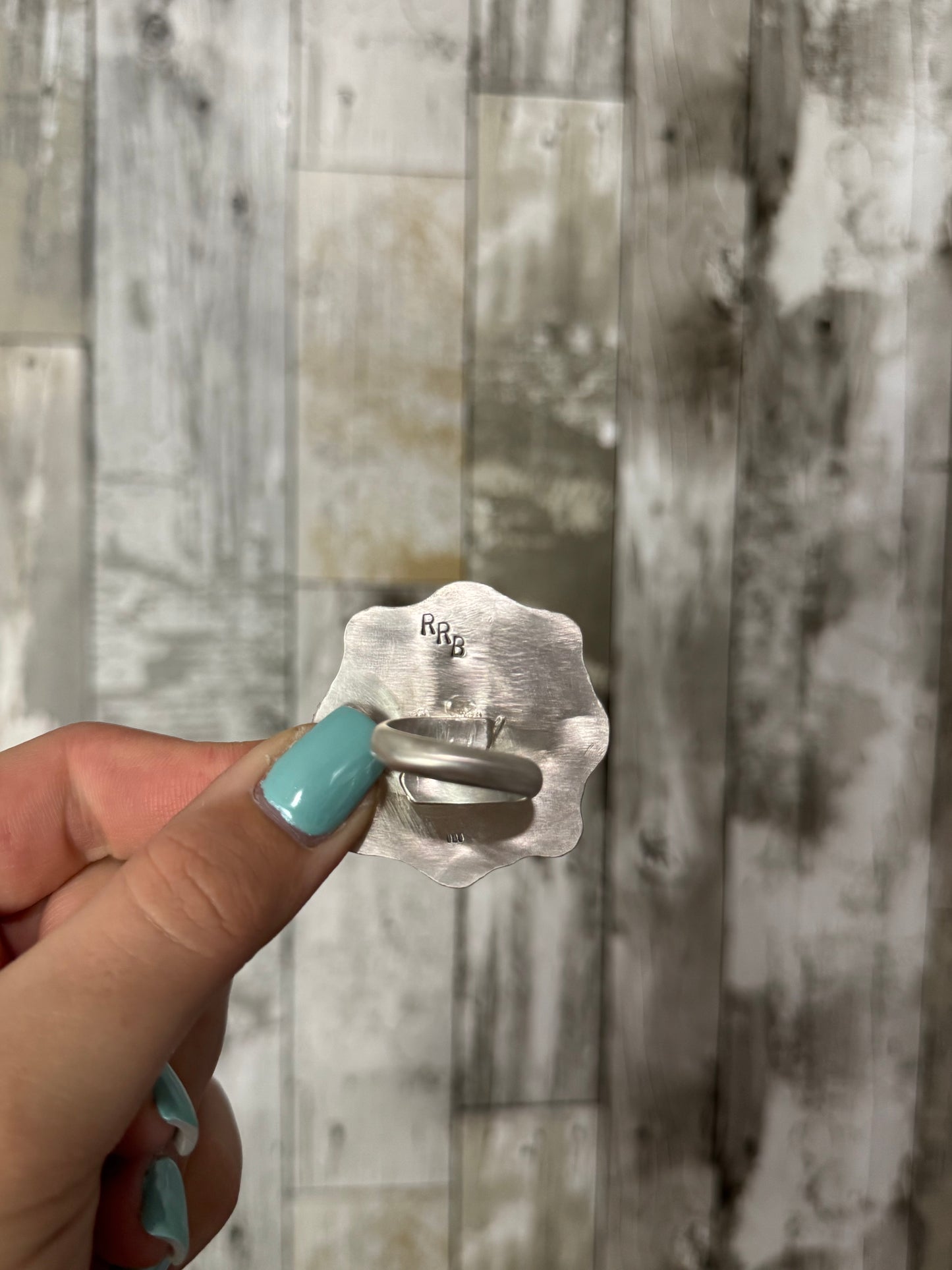 Adjustable Kingman Turquoise Cluster Ring