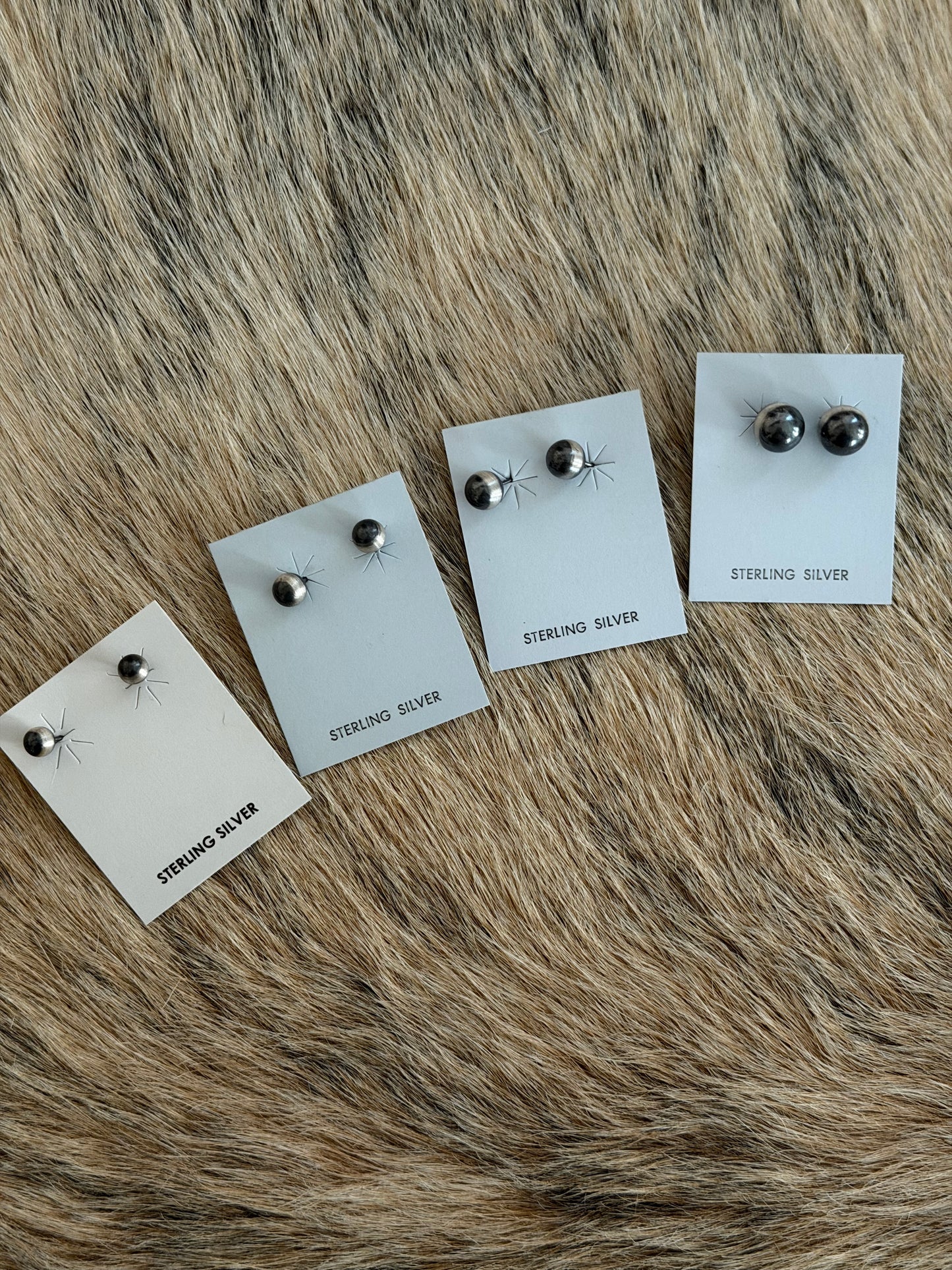 Sterling Pearl Stud Earrings