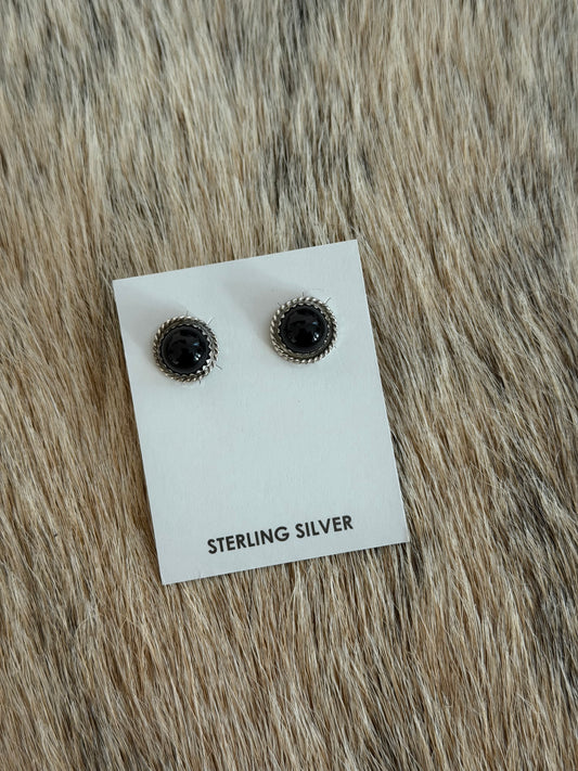 Black Onyx Stud Earrings