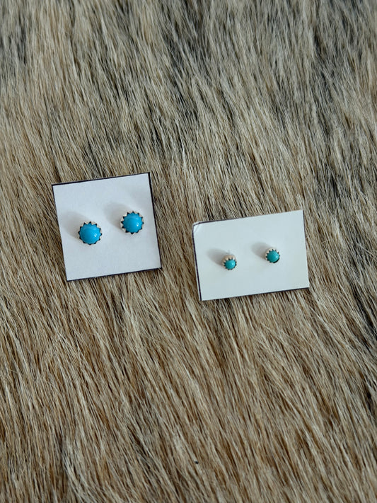 Dainty Turquoise Stud Earrings
