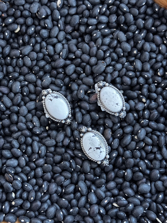 Adjustable White Buffalo Ring