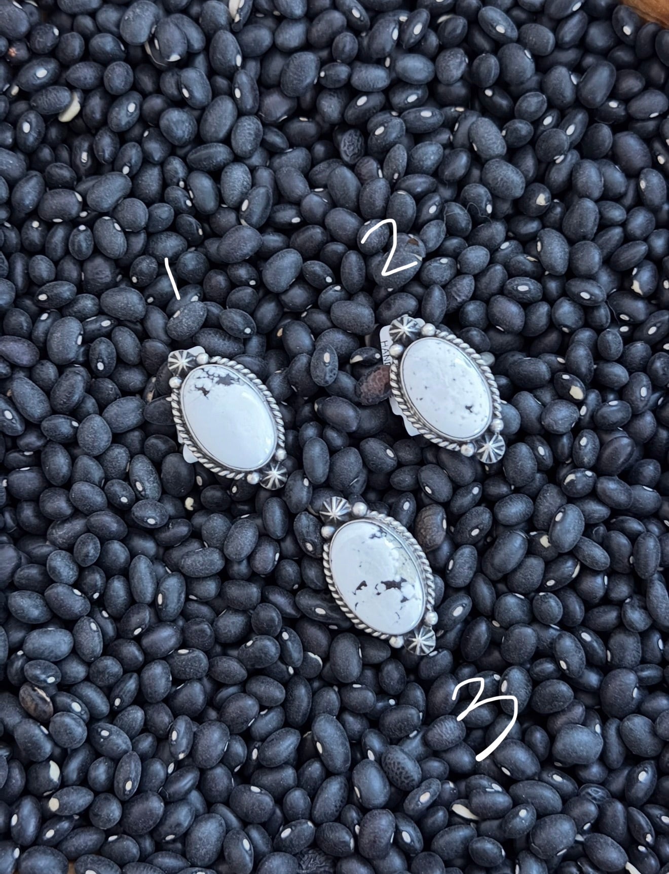 Adjustable White Buffalo Ring