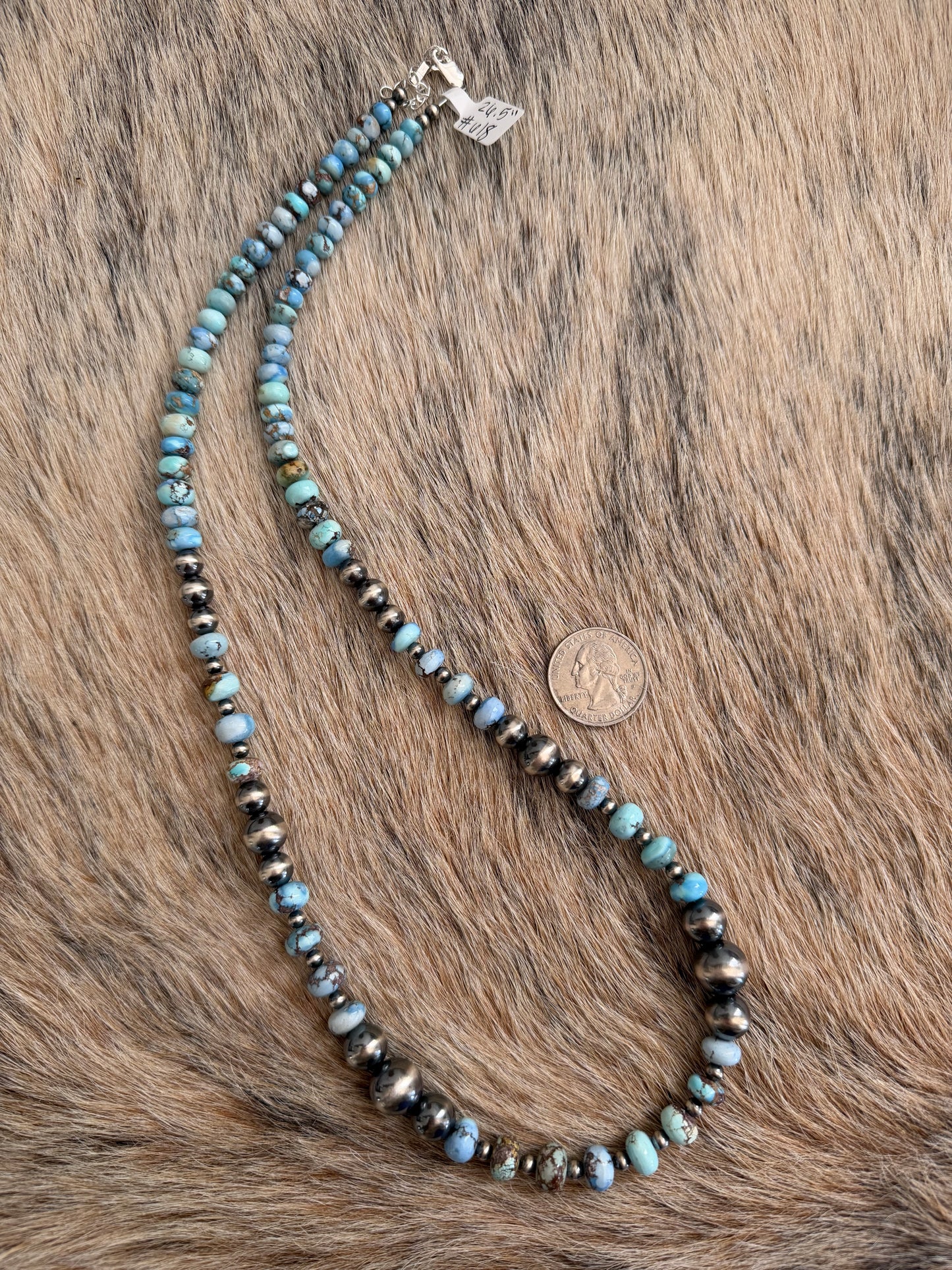 26.5" Golden Hills Turquoise Statement Necklace