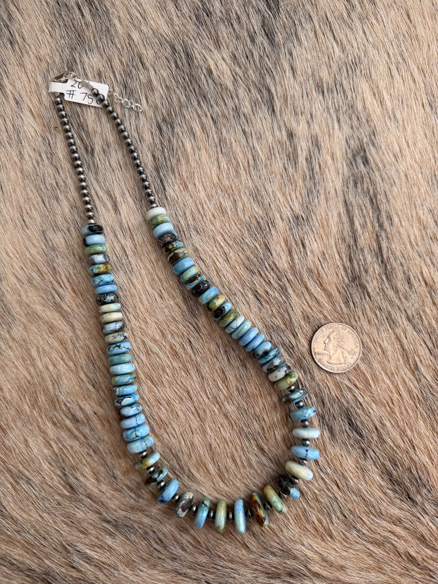 20" Golden Hills Turquoise Statement Necklace