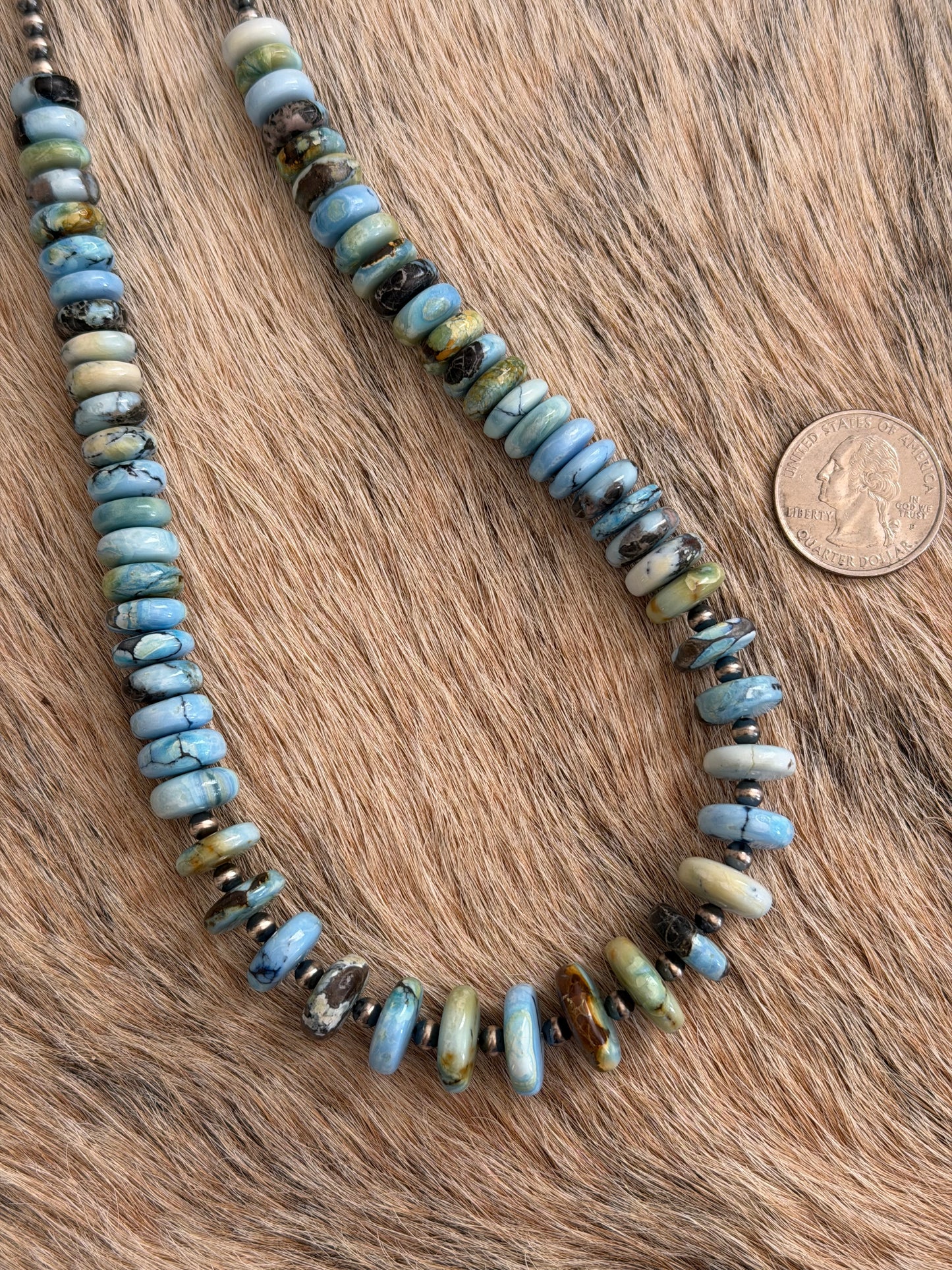 20" Golden Hills Turquoise Statement Necklace