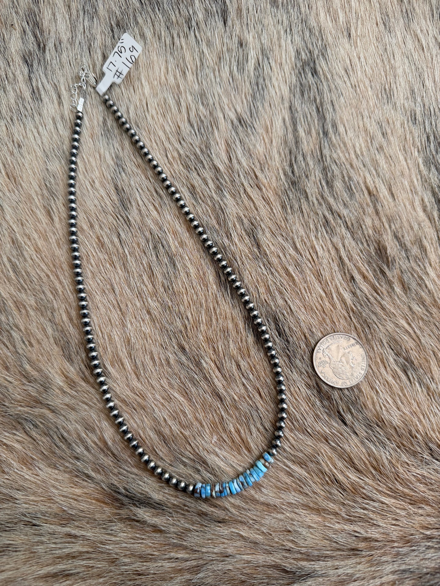 17.75" Golden Hills Turquoise Necklace