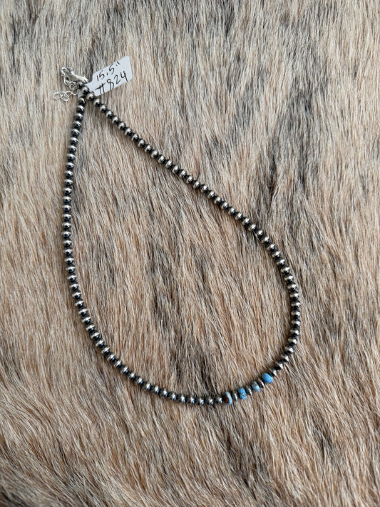 15.5" Golden Hills Turquoise Necklace