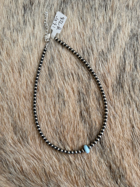 13.5" Golden Hills Turquoise Choker Necklace