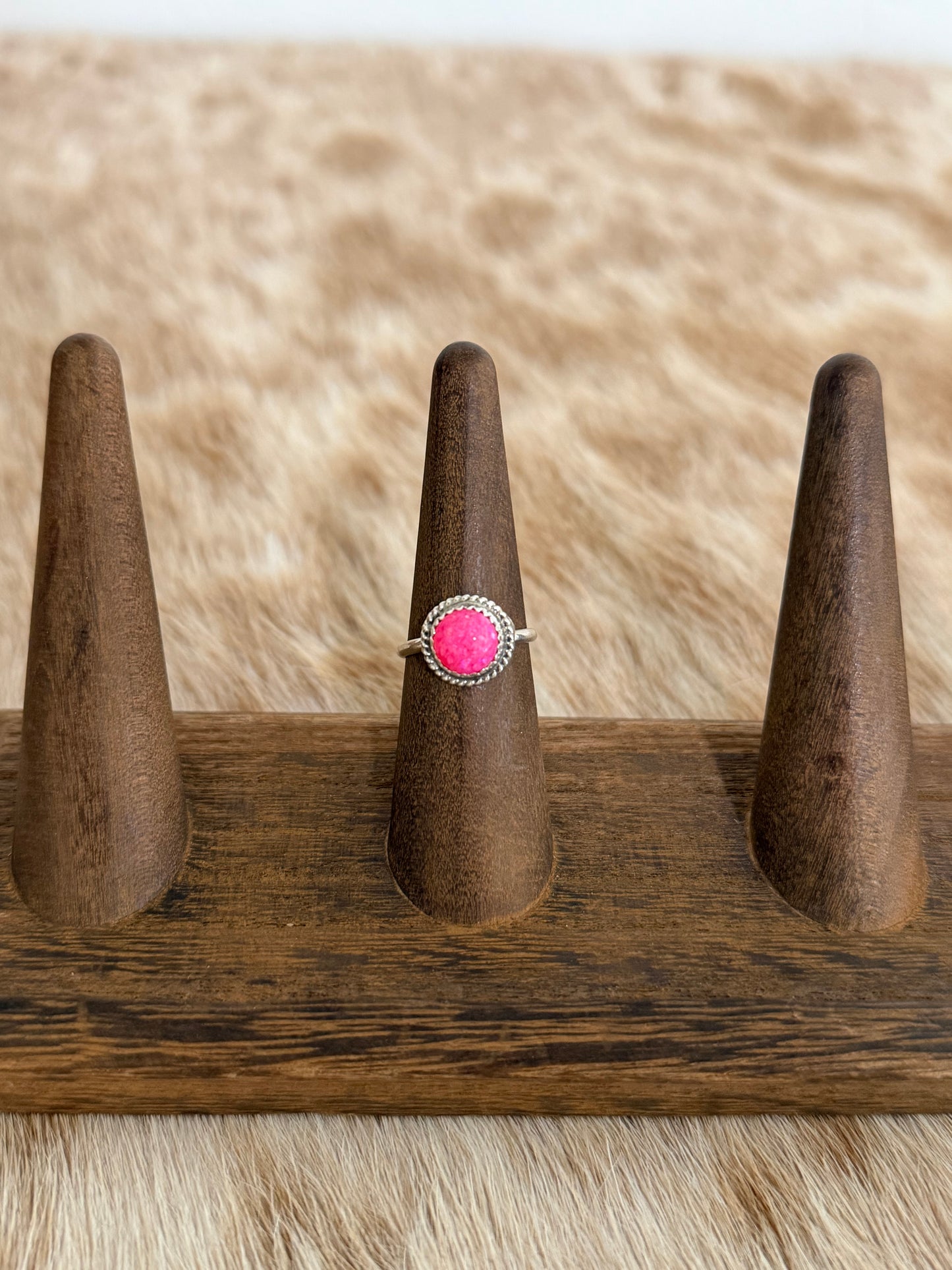 Dainty Pink Opal Ring