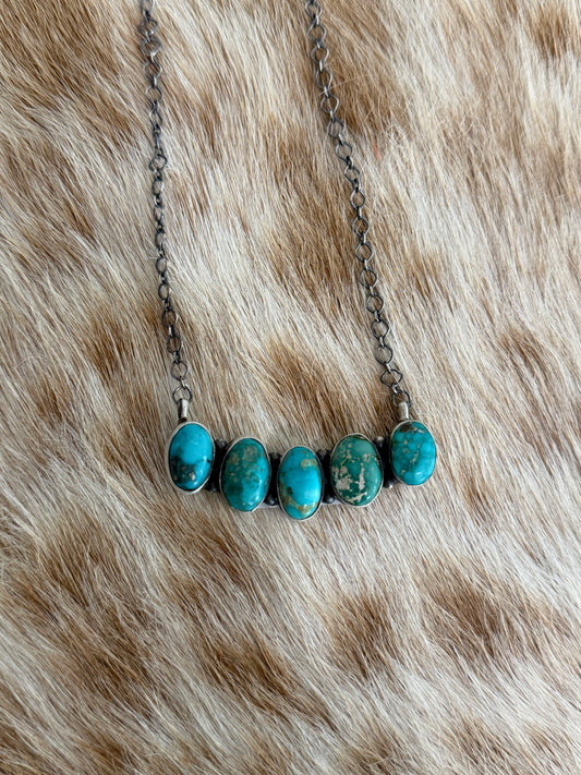 Sonoran Gold Turquoise Bar Necklace