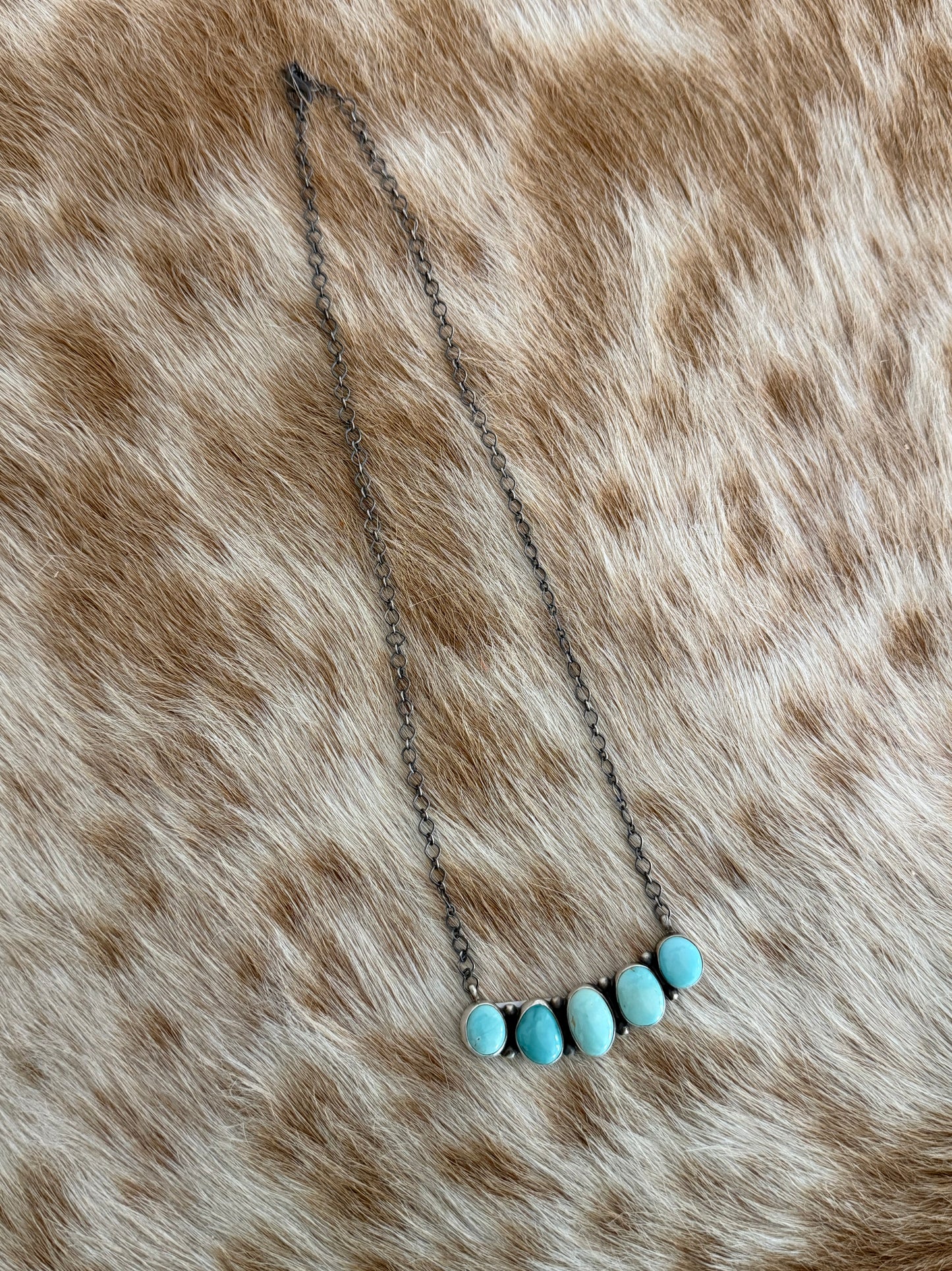 Kingman Turquoise Bar Necklace