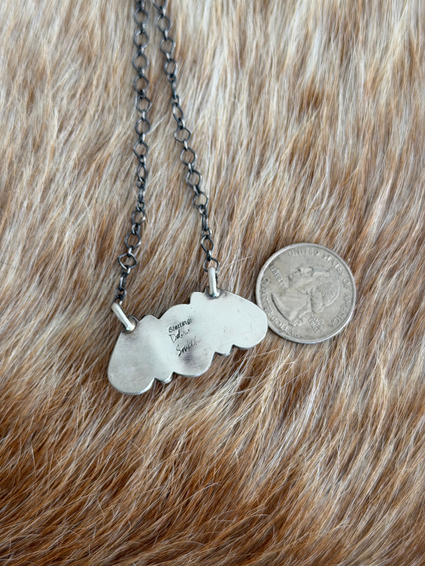 Red Spiny Cluster Bar Necklace