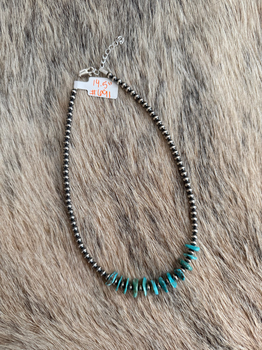 14.5" Turquoise Necklace