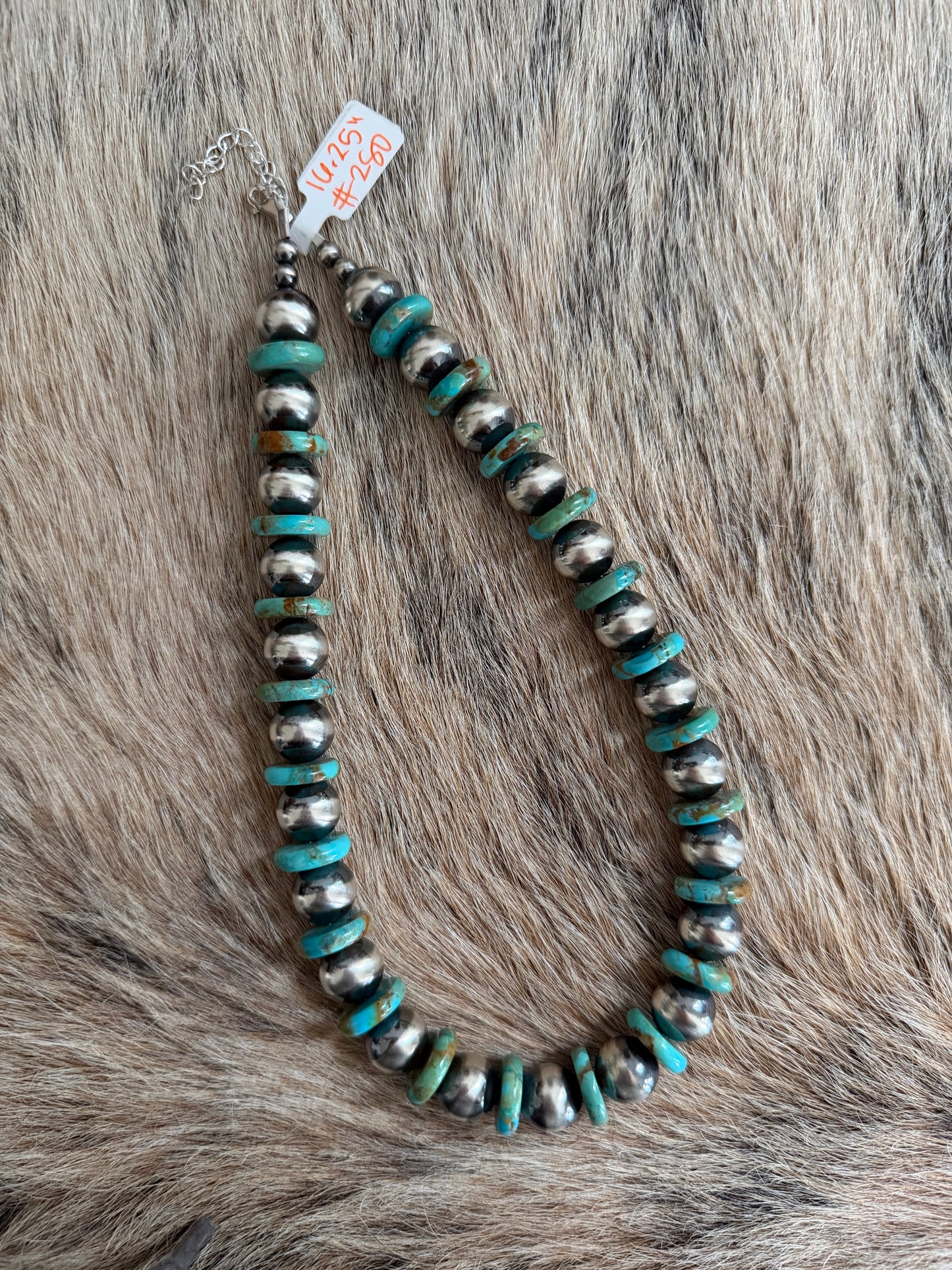 16.25" 12mm Turquoise Necklace