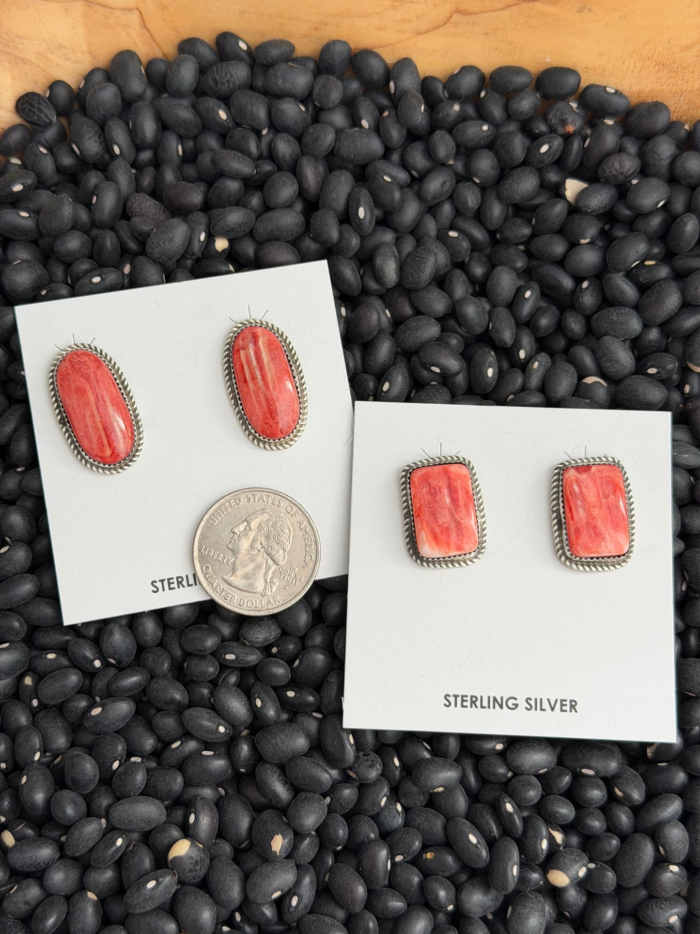 Red Spiny Oyster Shell Earrings