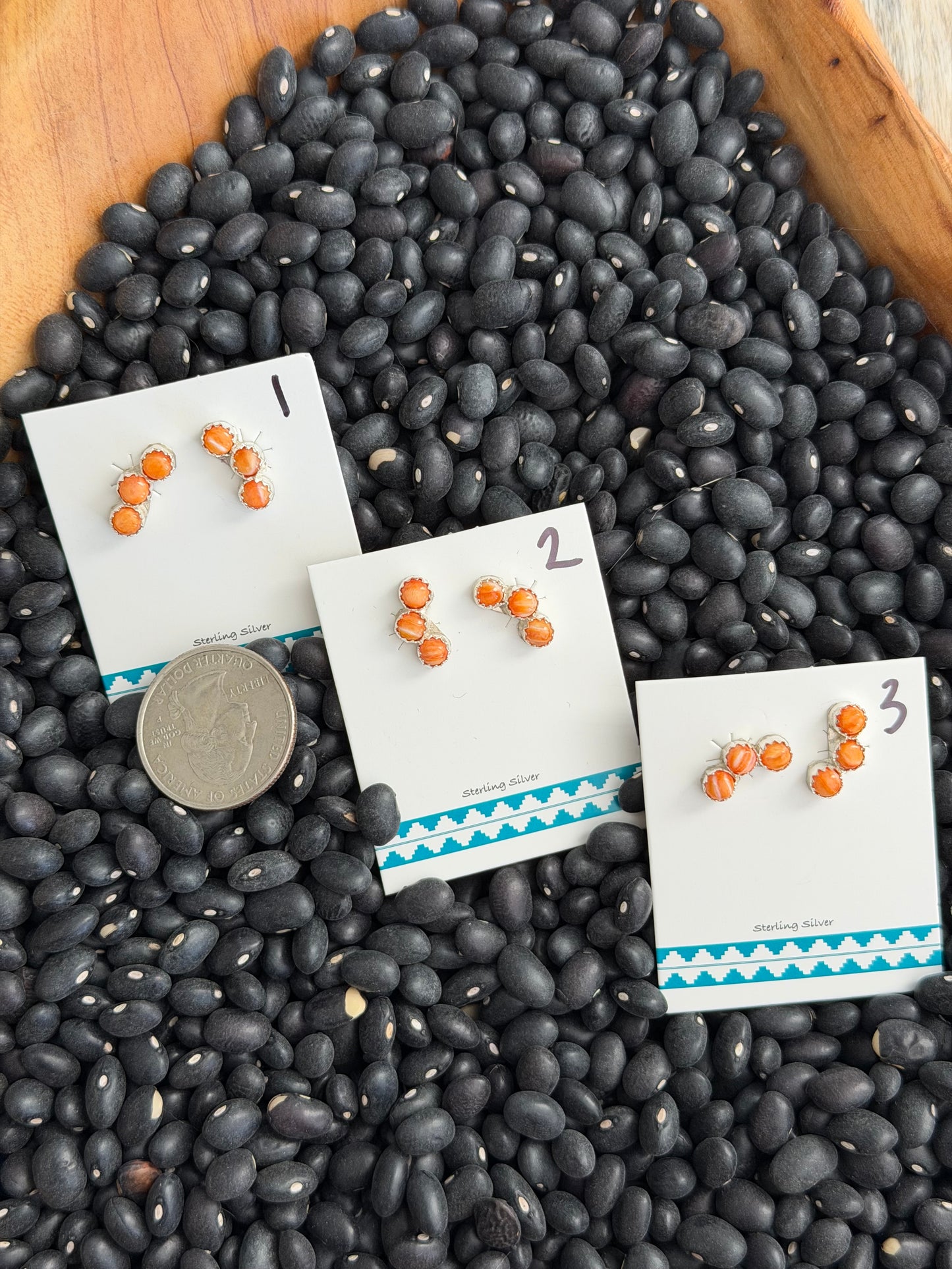Orange Spiny Oyster Shell Earrings
