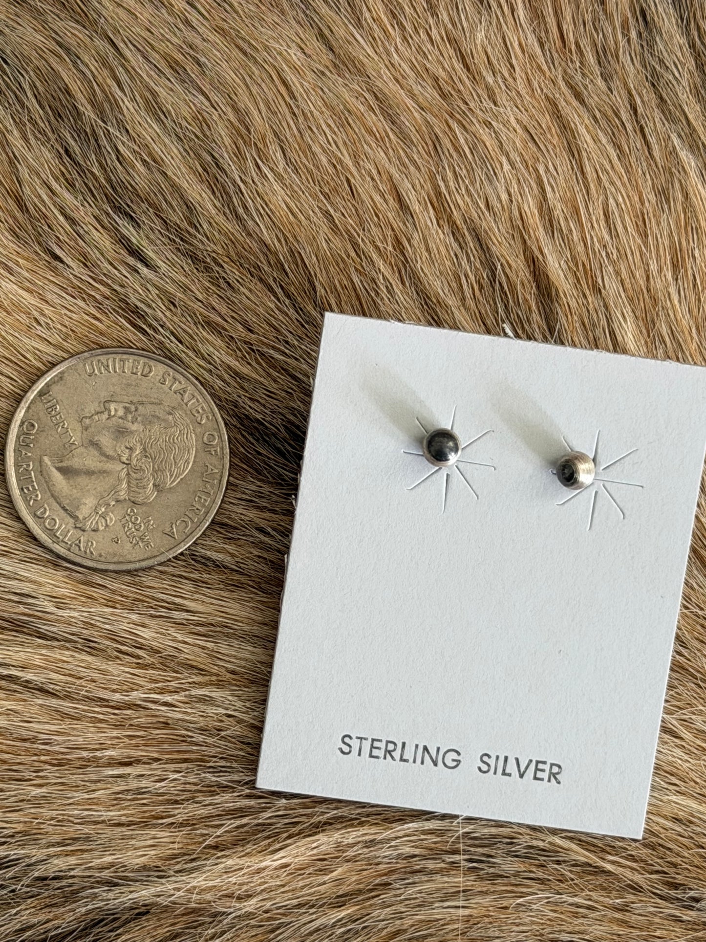 4mm Sterling Pearl Stud Earrings