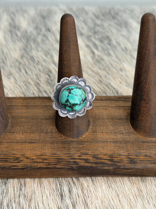 Adjustable Royston Turquoise Ring