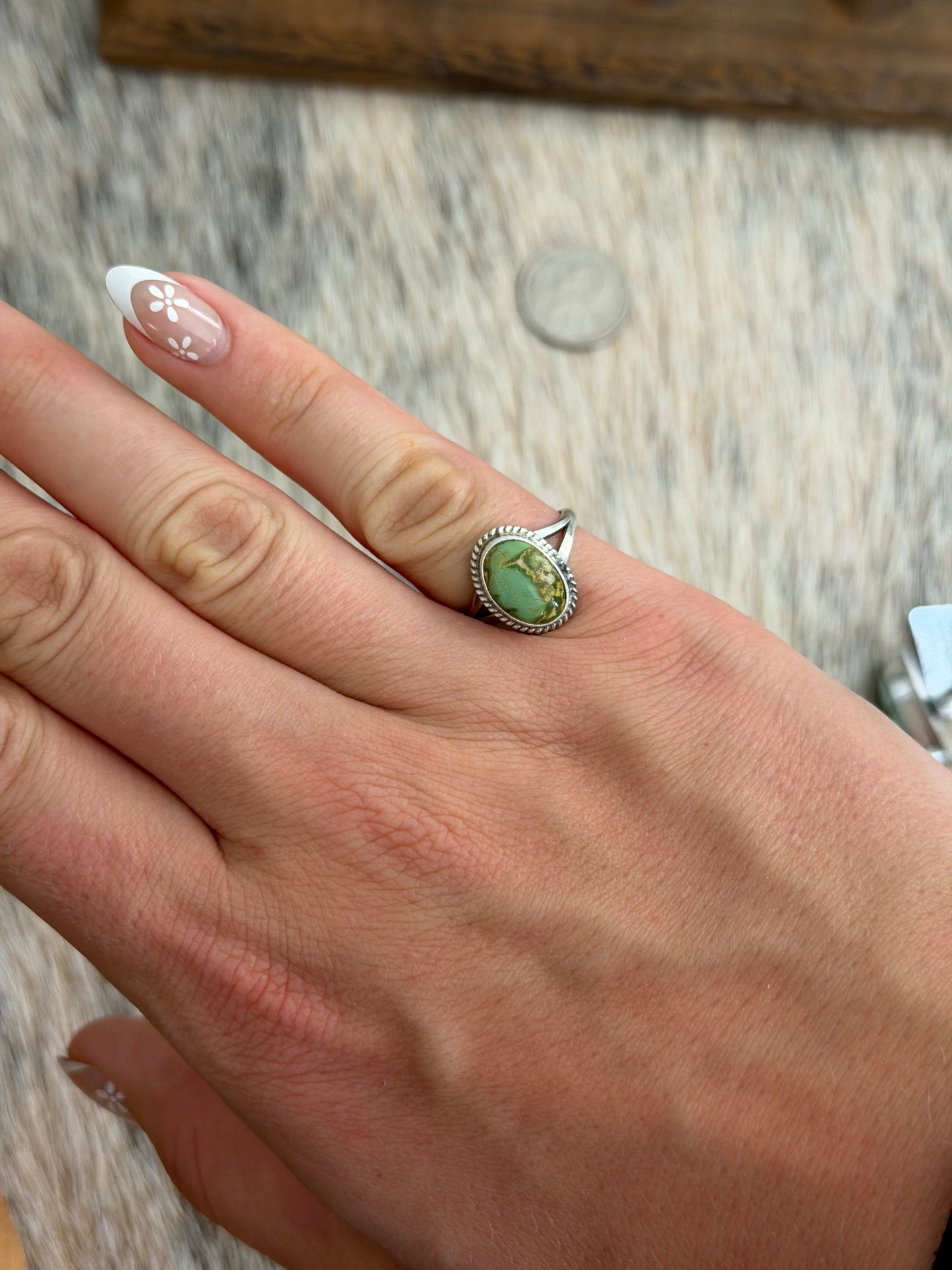 Size 9 Sonoran Gold Turquoise Ring