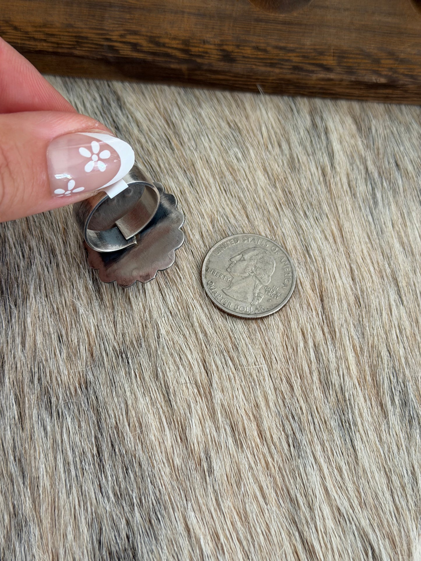 Adjustable Orange Spiny Oyster Shell Ring
