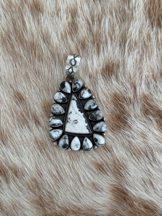 FLAWED White Buffalo Pendant - read description