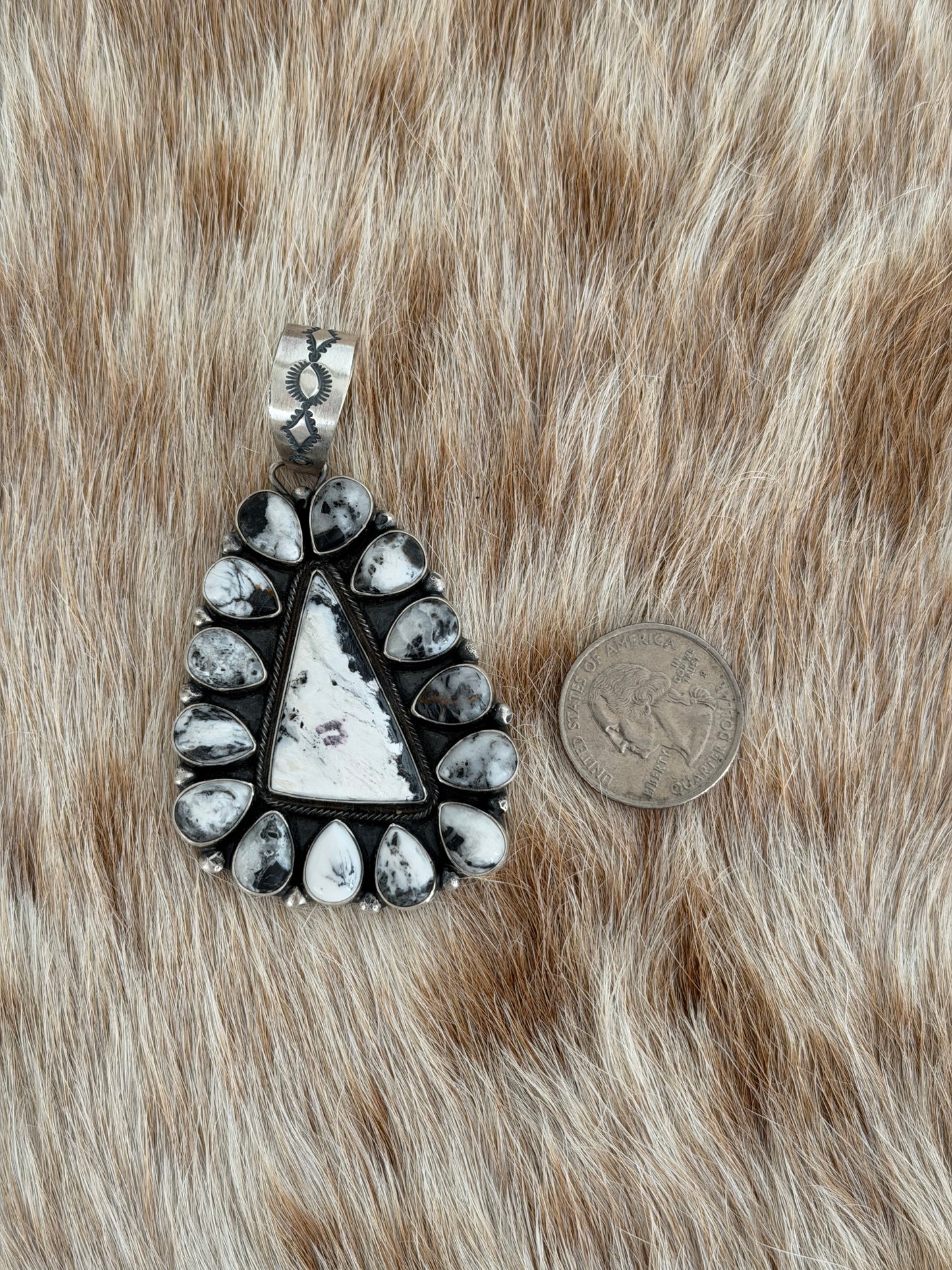 FLAWED White Buffalo Pendant - read description