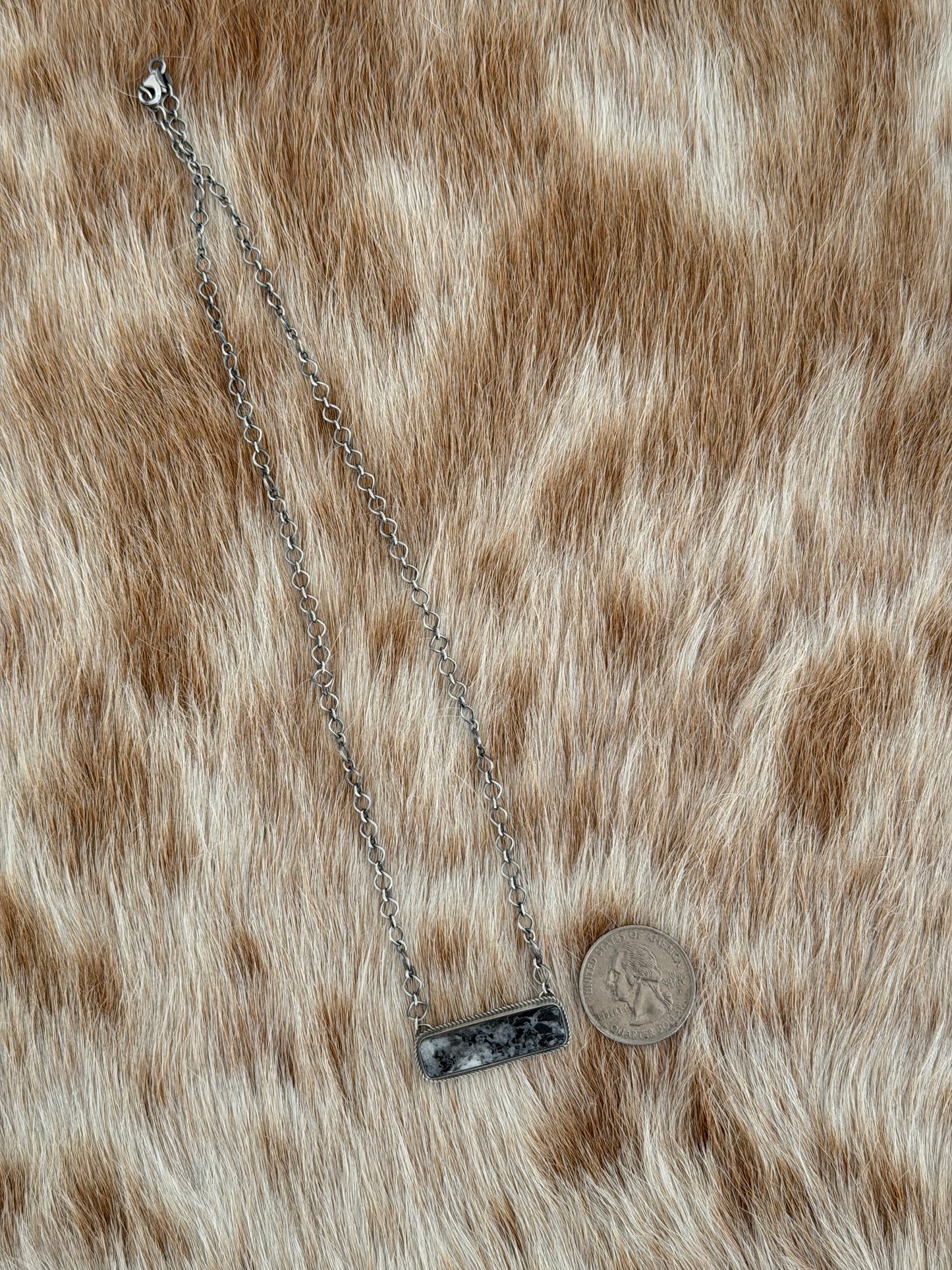 White Buffalo Bar Necklace