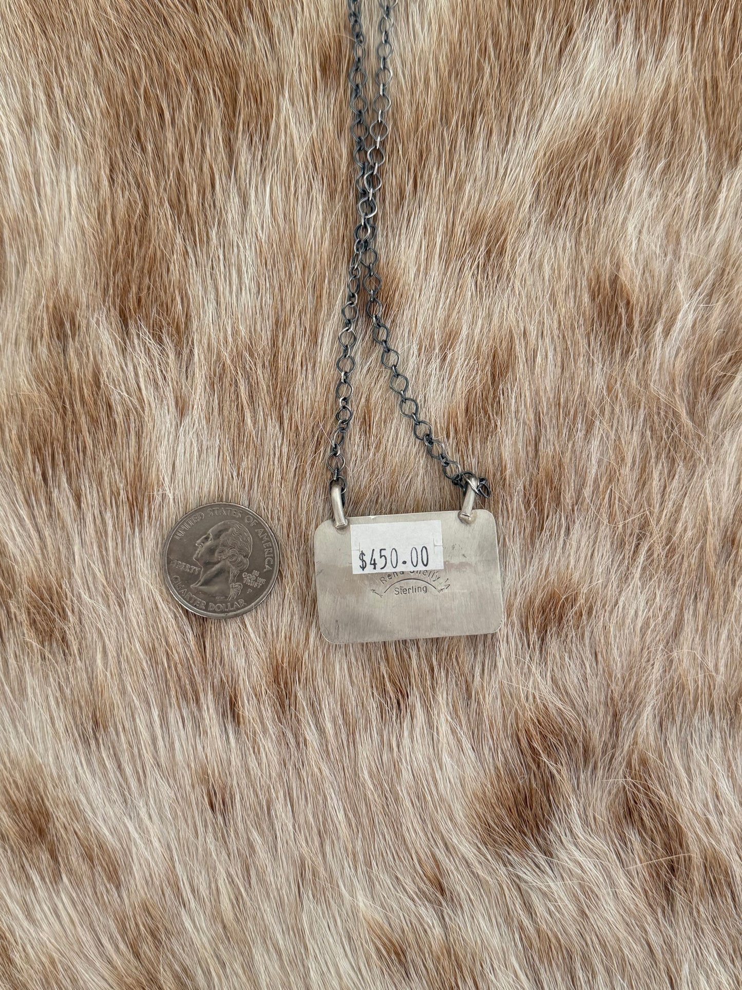 Multi Stone Cluster Bar Necklace