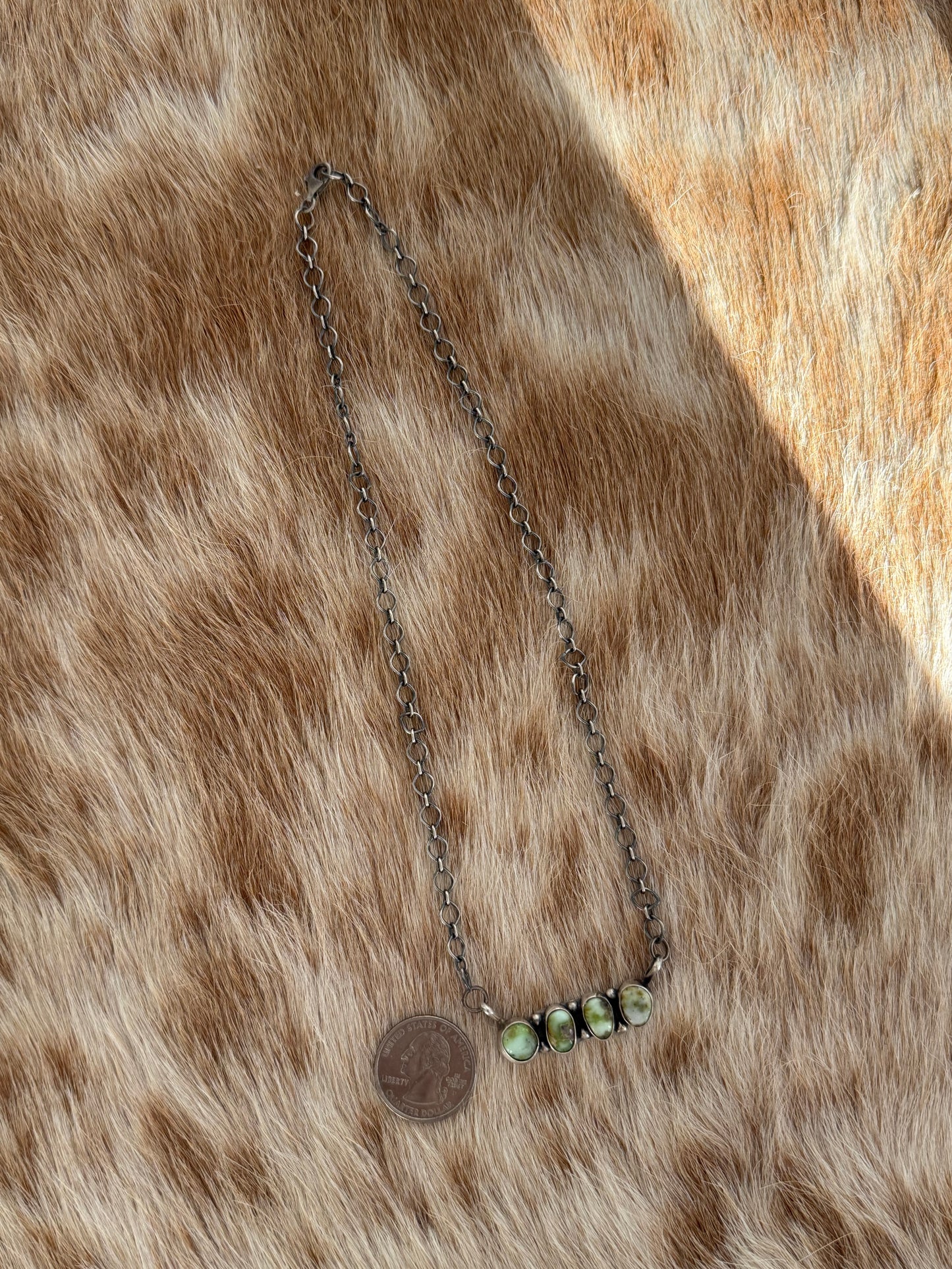 Palomino Variscite Cluster Bar Necklace