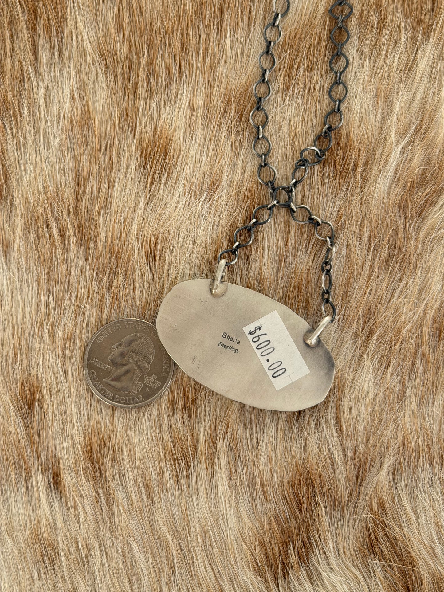 Golden Hills Turquoise Cluster Bar Necklace