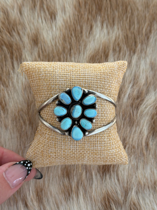 Golden Hills Turquoise Cluster Cuff