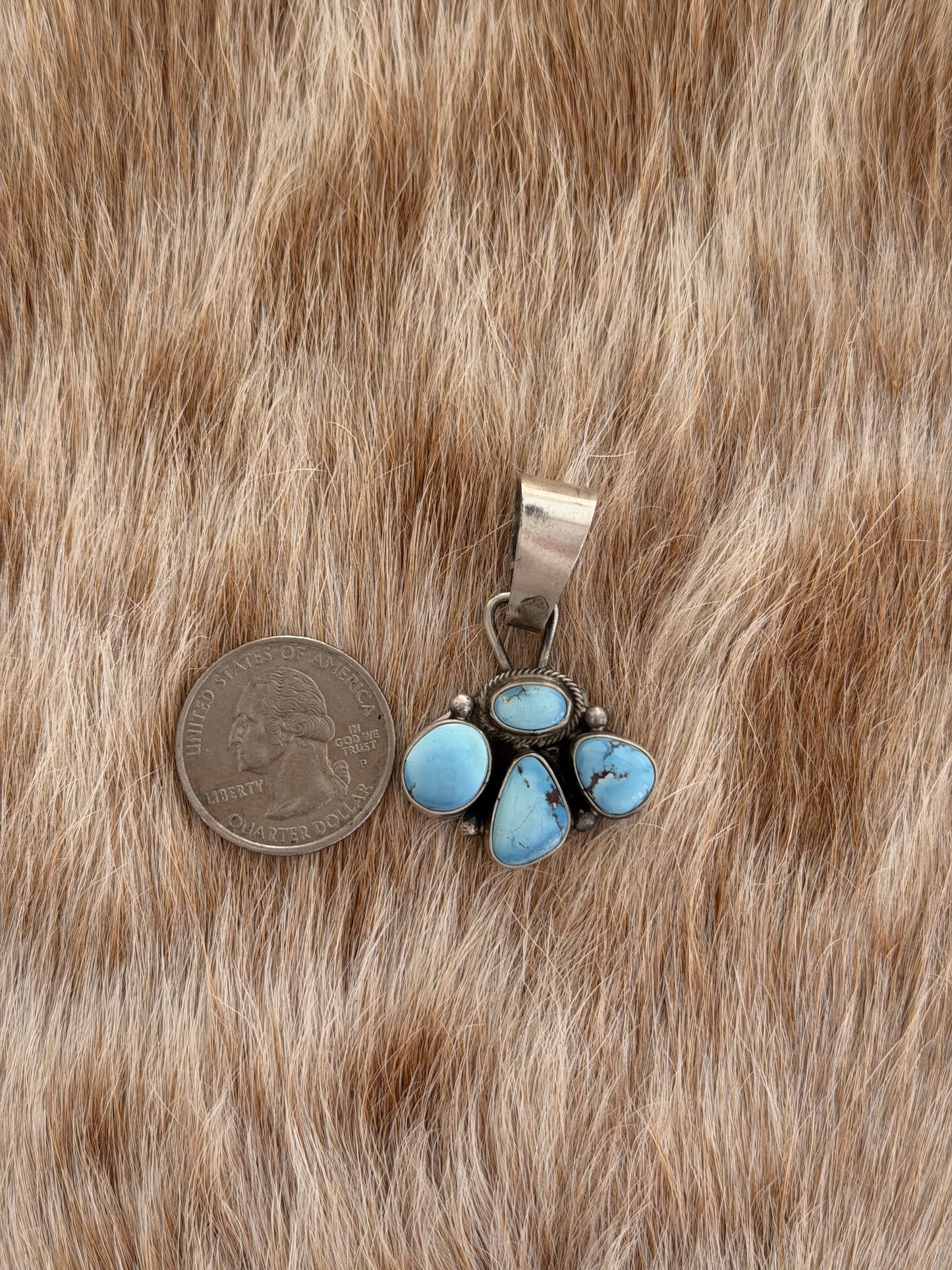 Golden Hills Turquoise Cluster Pendant
