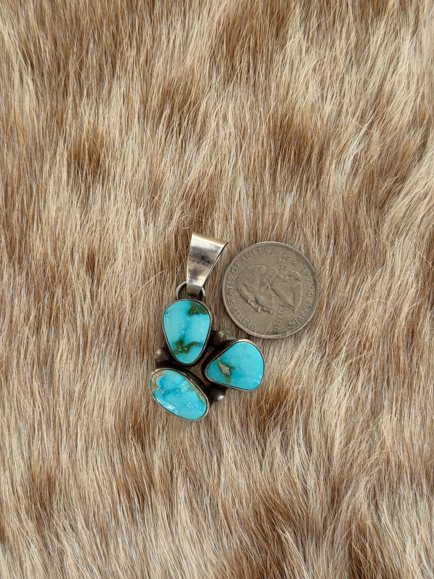 Sonoran Gold Turquoise Cluster Pendant