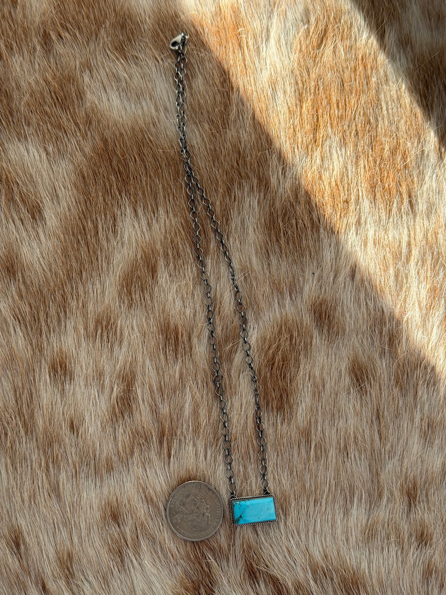 Turquoise Bar Necklace
