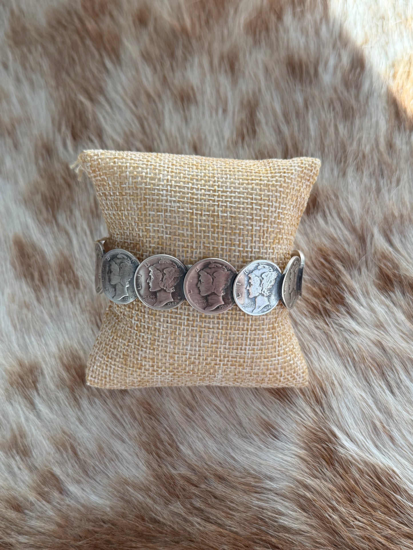 Liberty Coin and Turquoise Cuff