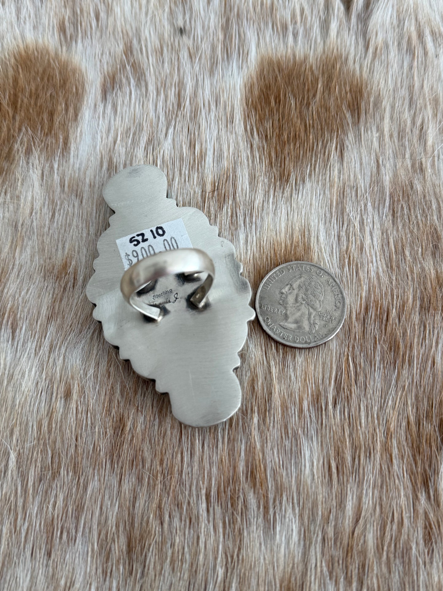 LARGE Size 10 Turquoise Cluster Statement Ring