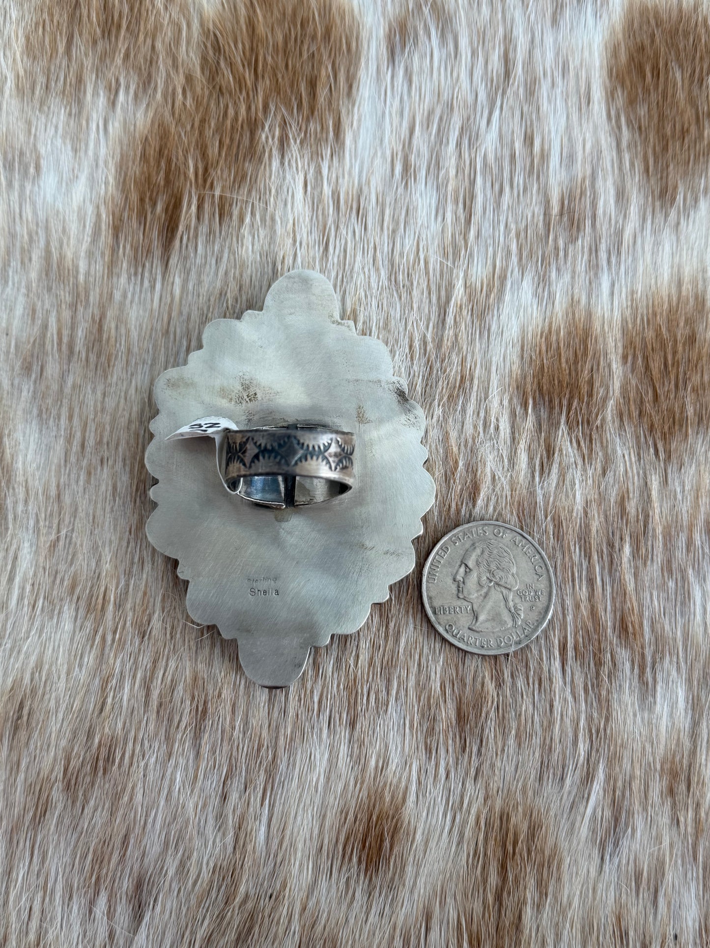 LARGE Size 9 Turquoise Cluster Statement Ring