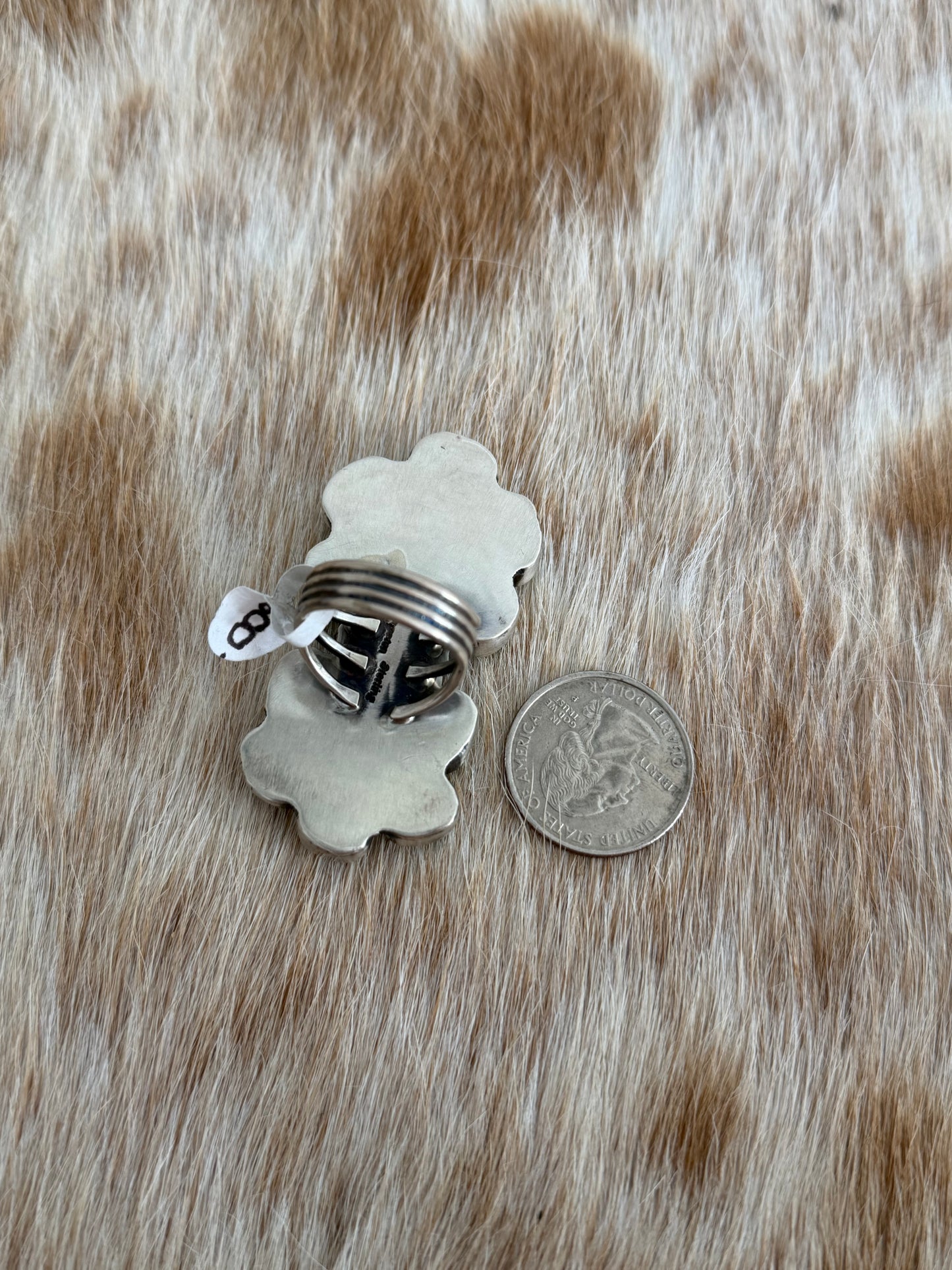 Size 8 Sonoran Gold Turquoise Cluster Ring