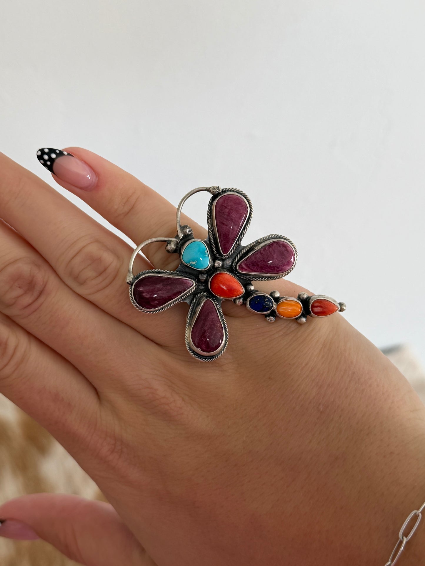 Size 8 Multicolor Dragonfly Ring
